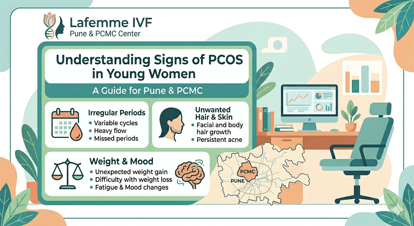 Signs of PCOS in young women PCMC